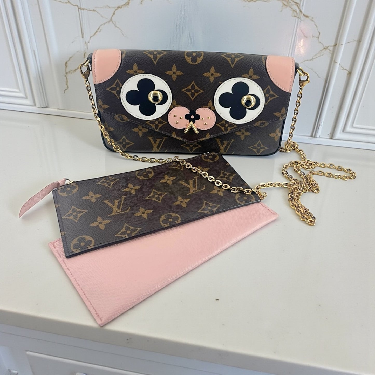 Louis Vuitton Félicie Pochette – Valentine Dog Edition