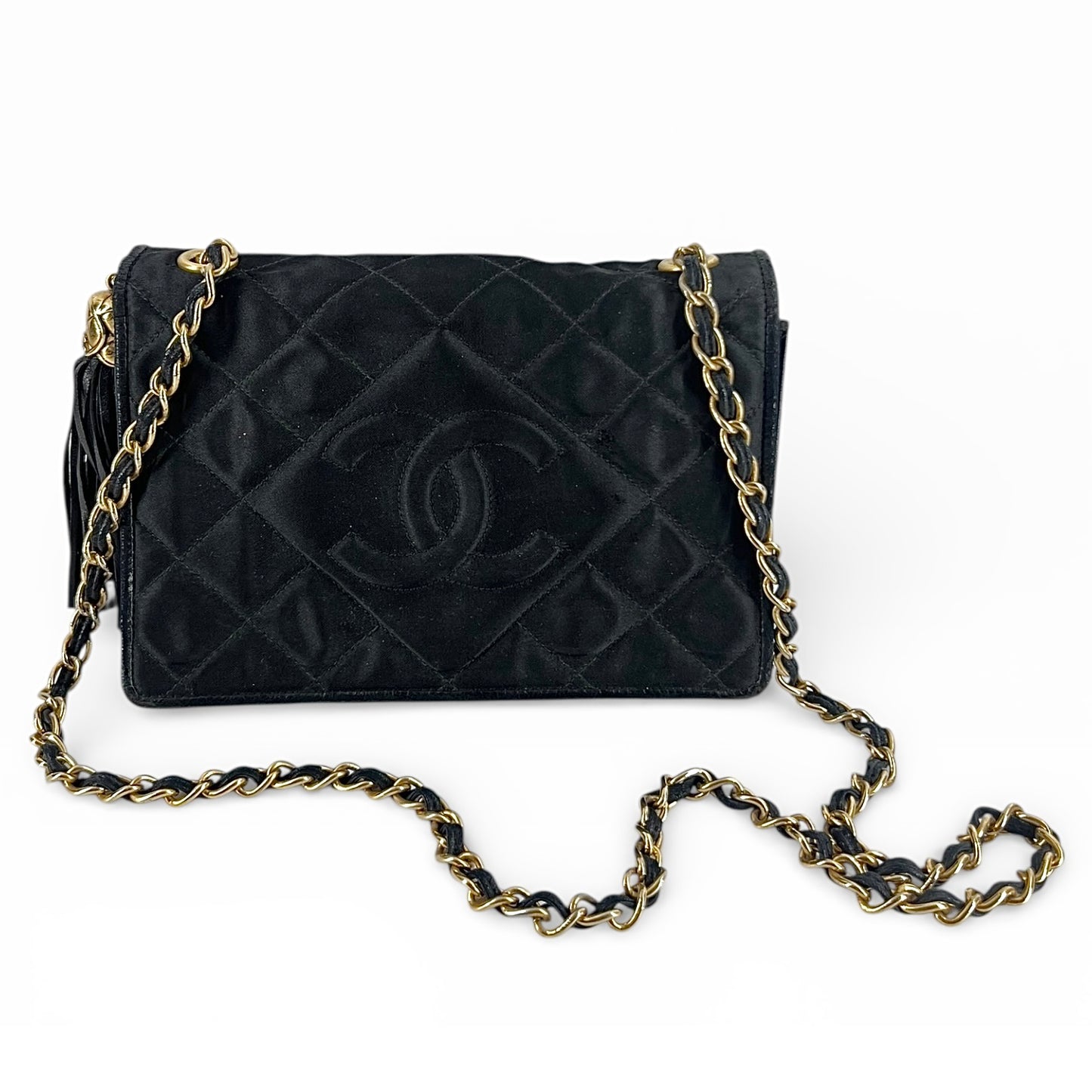 Chanel Vintage Fringe Chain Flap Bag
