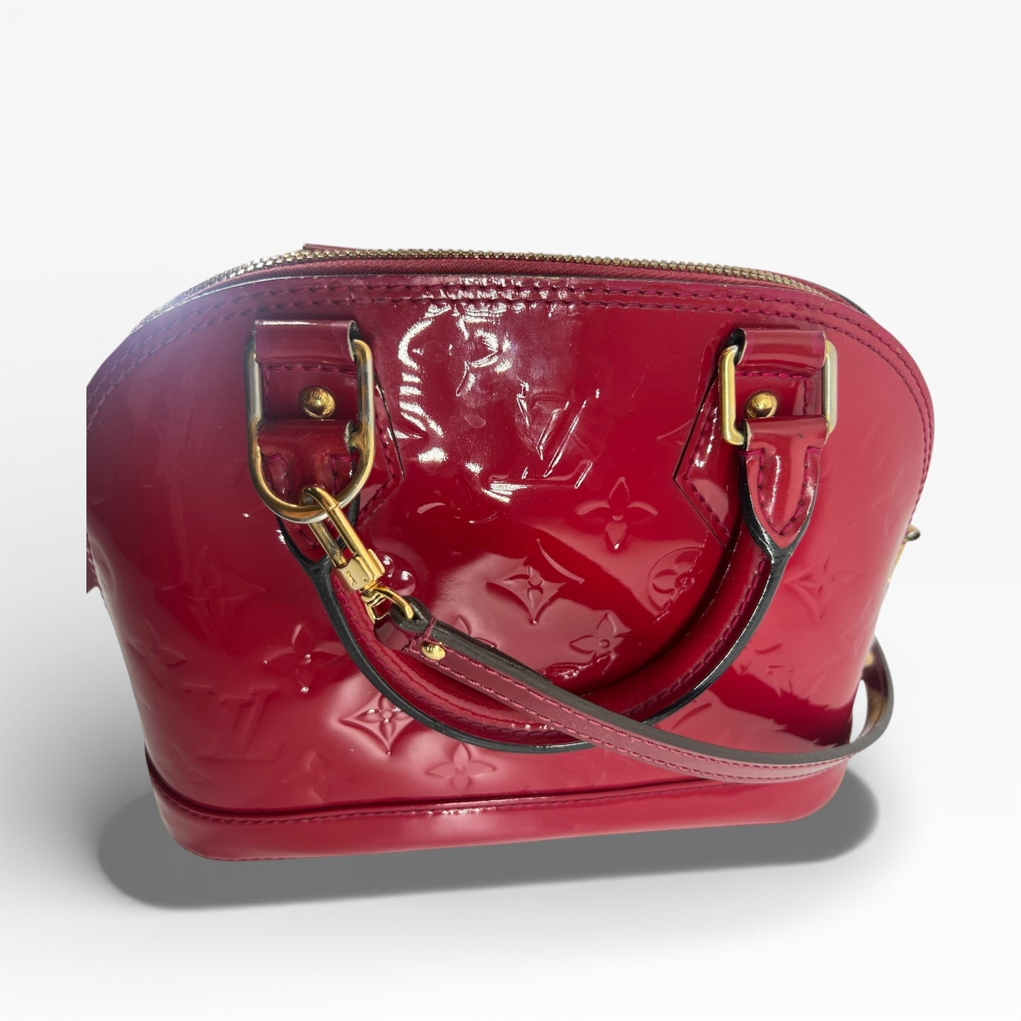 Louis Vuitton Alma BB – Monogram Vernis in strahlendem Fuchsia