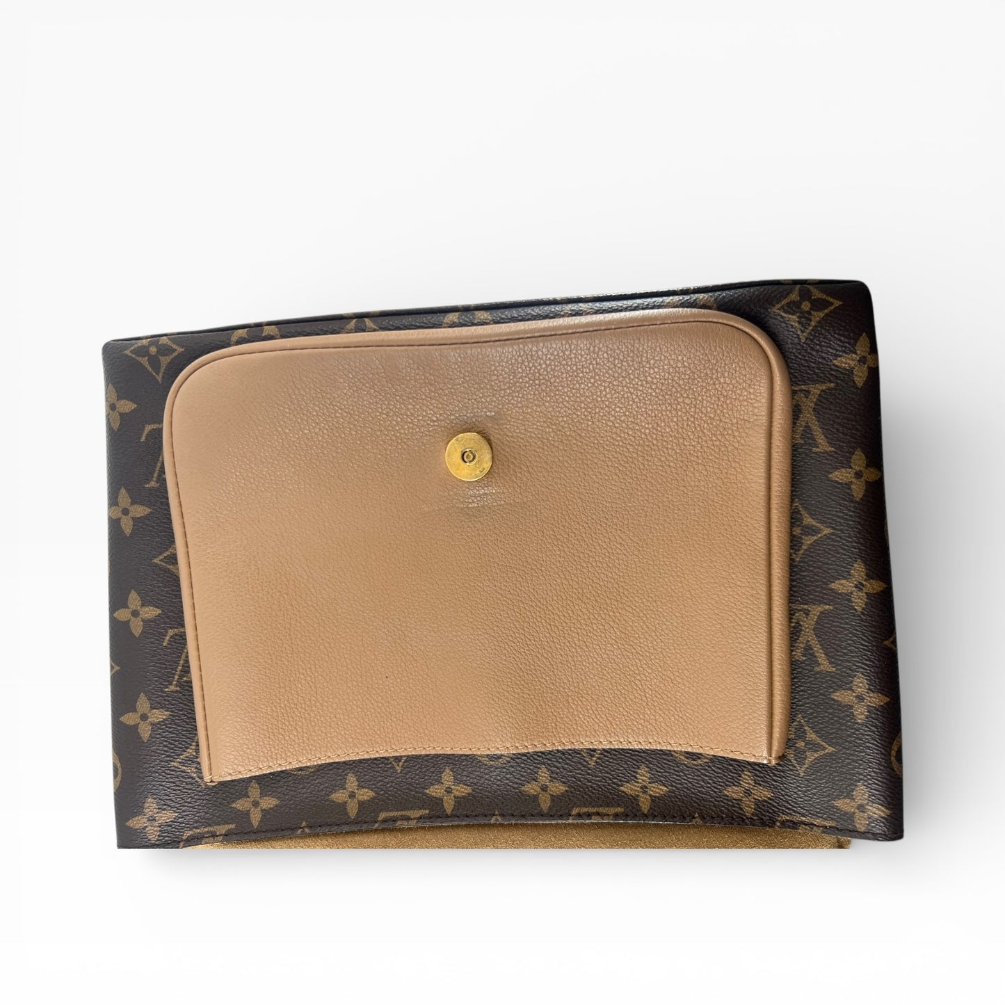 Louis Vuitton Marignan – Monogram Canvas mit beigen Leder