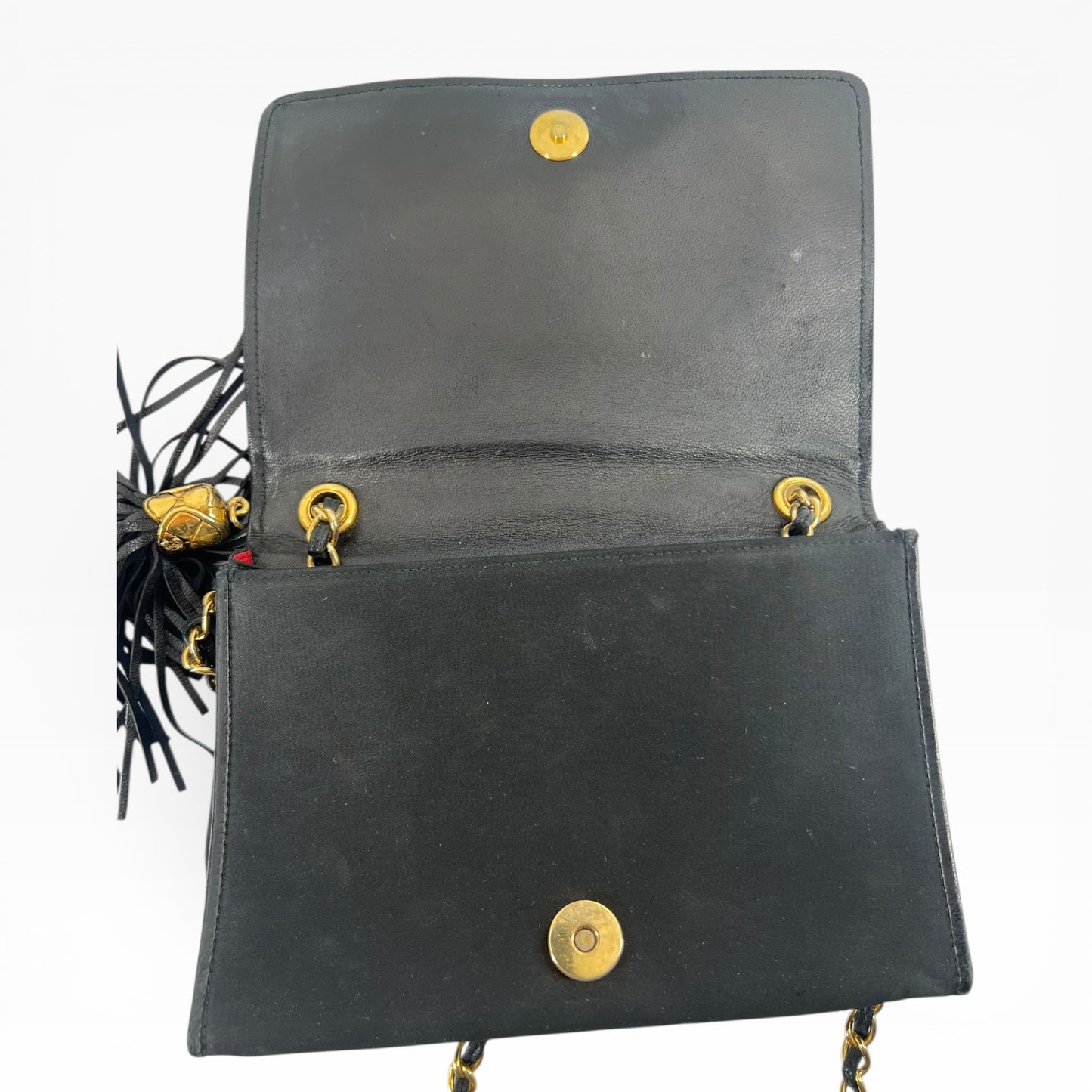 Chanel Vintage Fringe Chain Flap Bag