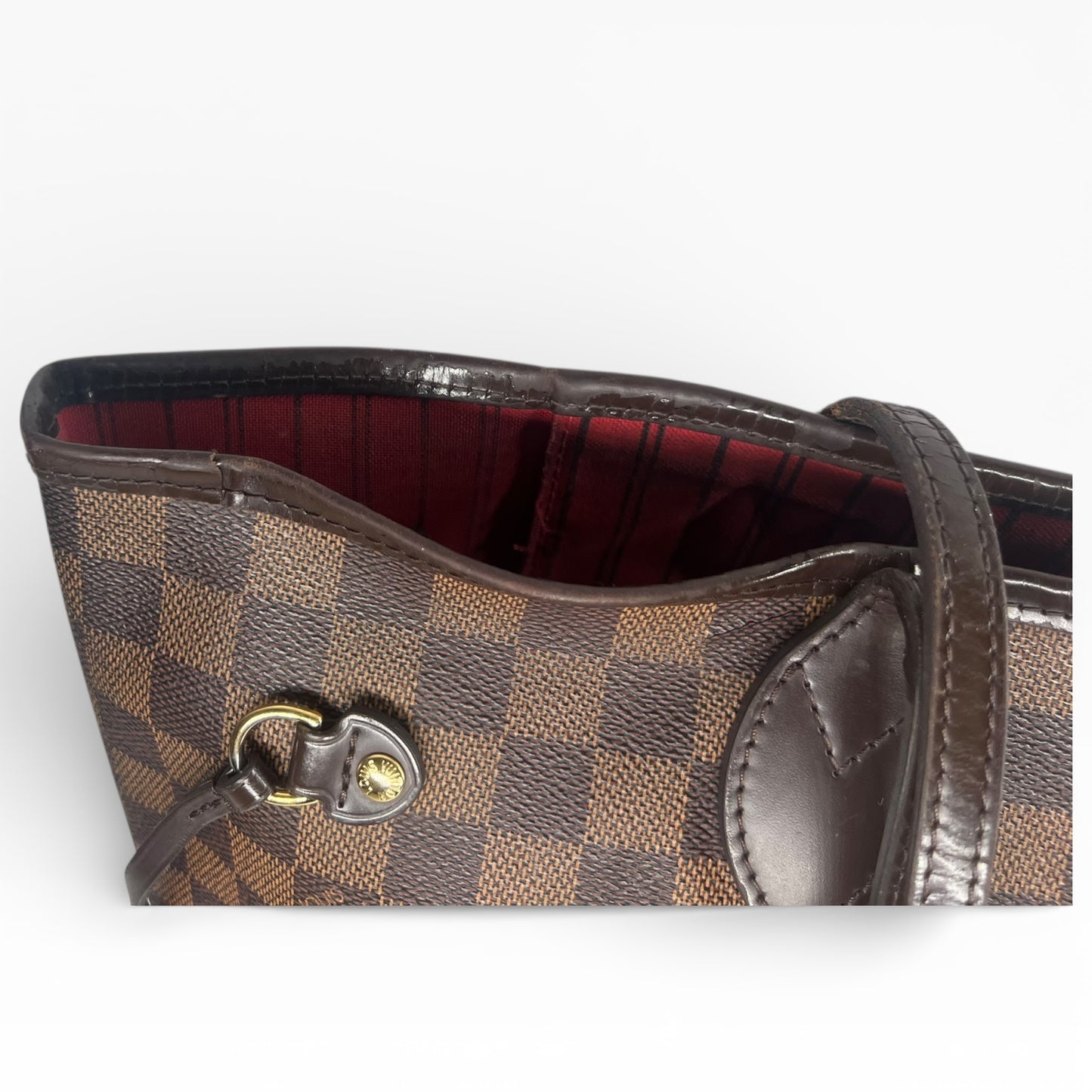 Louis Vuitton Neverfull MM mit Pouch - Damier Ebene