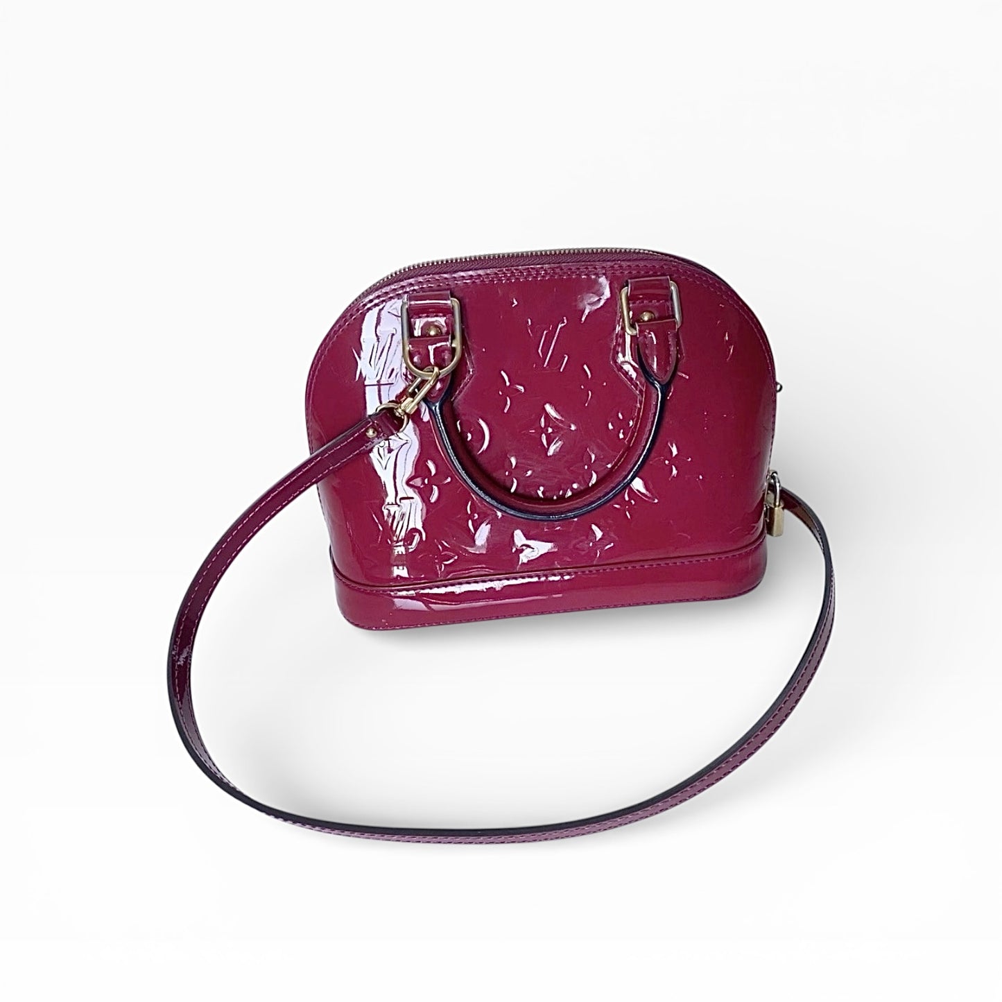 Louis Vuitton Alma BB – Monogram Vernis in strahlendem Fuchsia