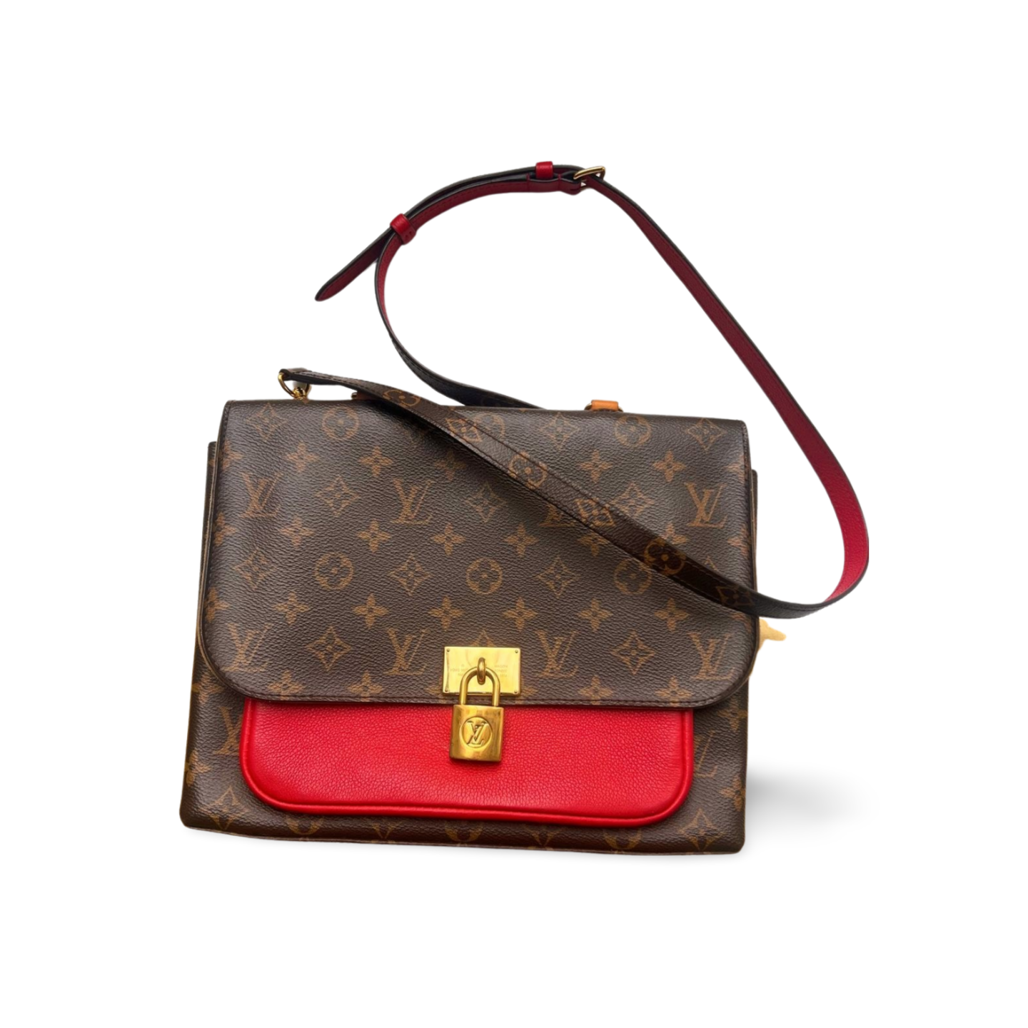 Louis Vuitton Marignan – Monogram Canvas & Rotes Leder