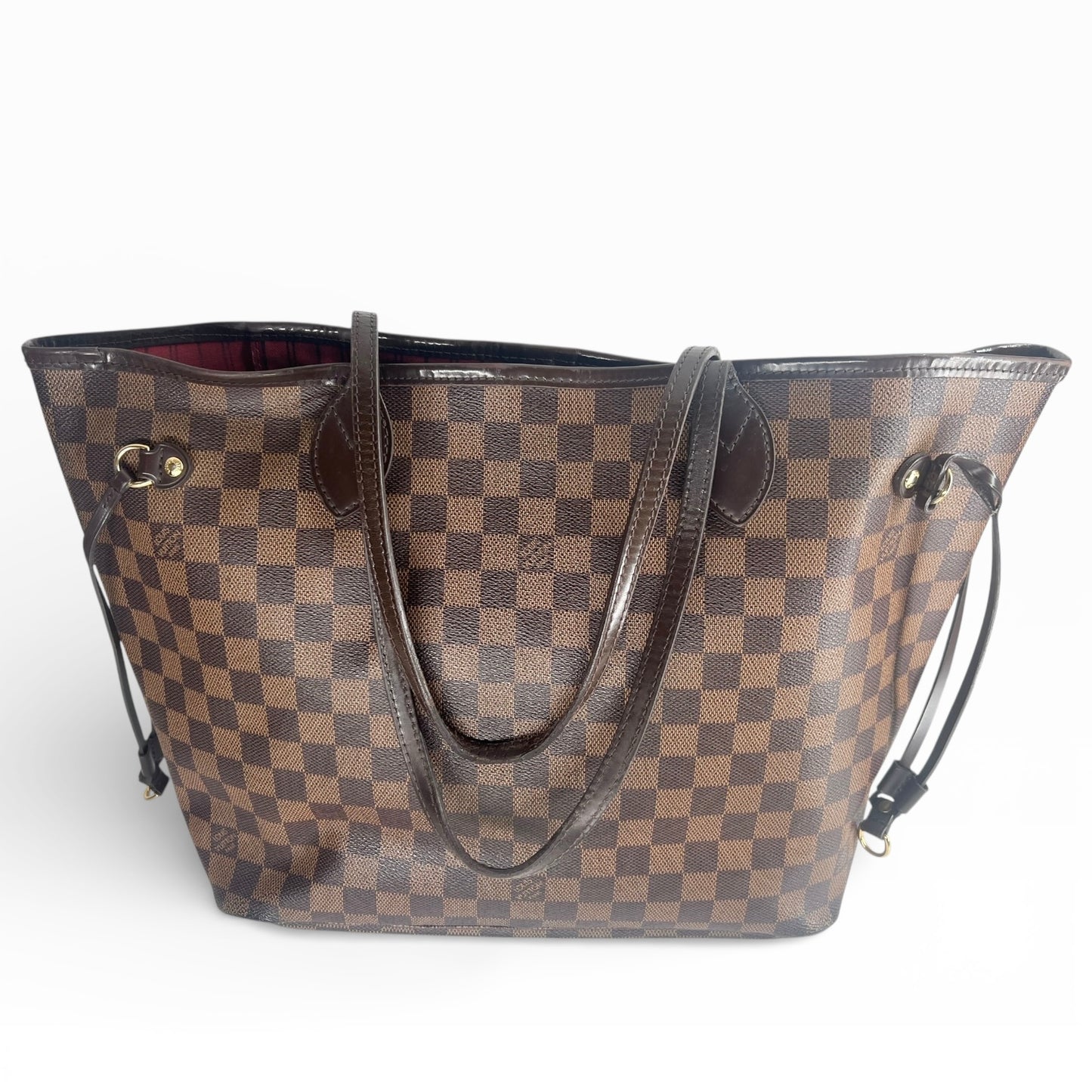 Louis Vuitton Neverfull MM mit Pouch - Damier Ebene