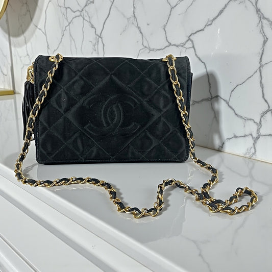 Chanel Vintage Fringe Chain Flap Bag