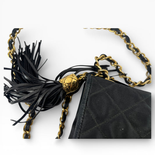 Chanel Vintage Fringe Chain Flap Bag