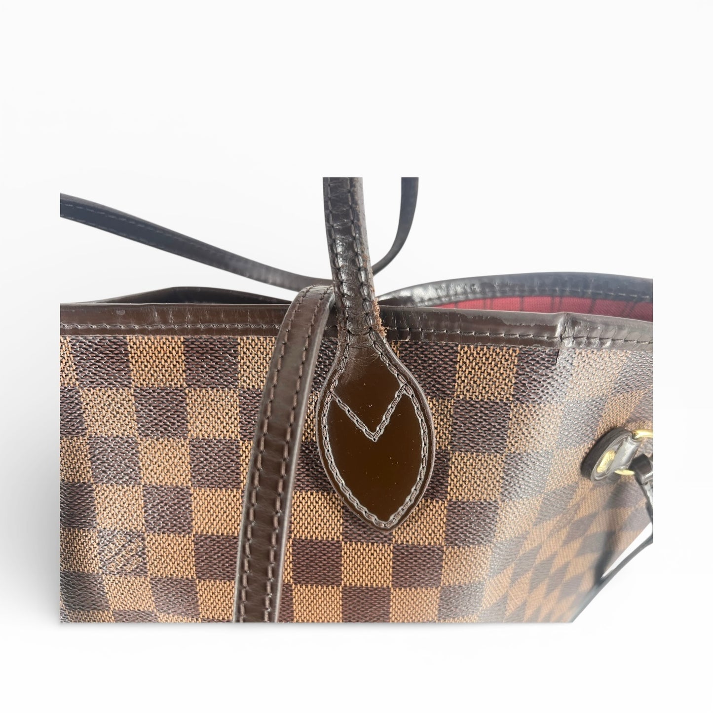 Louis Vuitton Neverfull MM mit Pouch - Damier Ebene