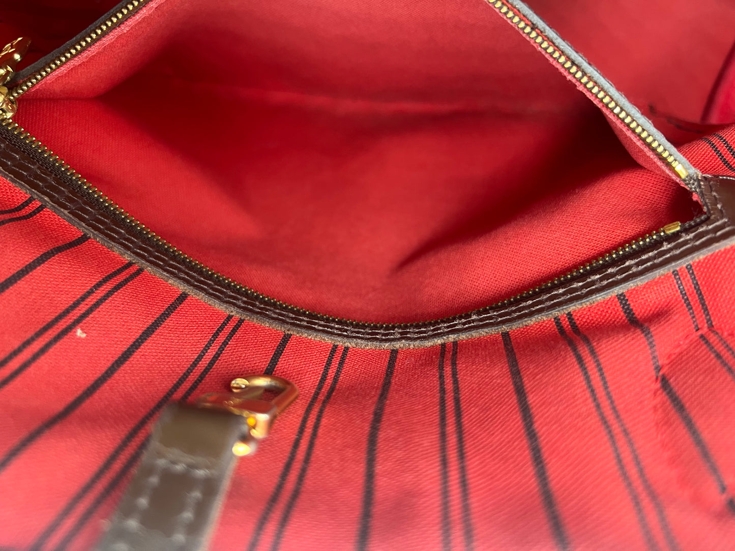 Louis Vuitton Neverfull MM mit Pouch - Damier Ebene