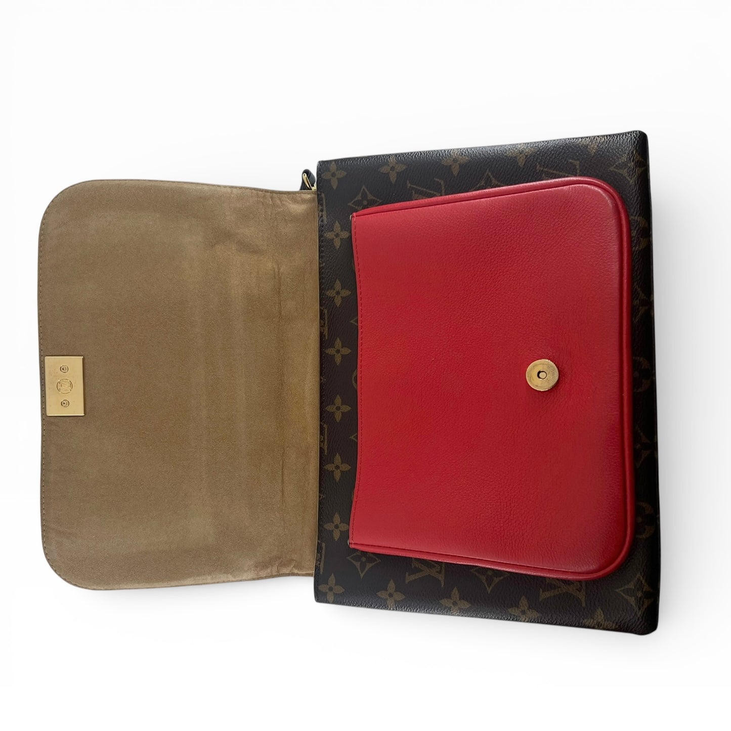 Louis Vuitton Marignan – Monogram Canvas & Rotes Leder