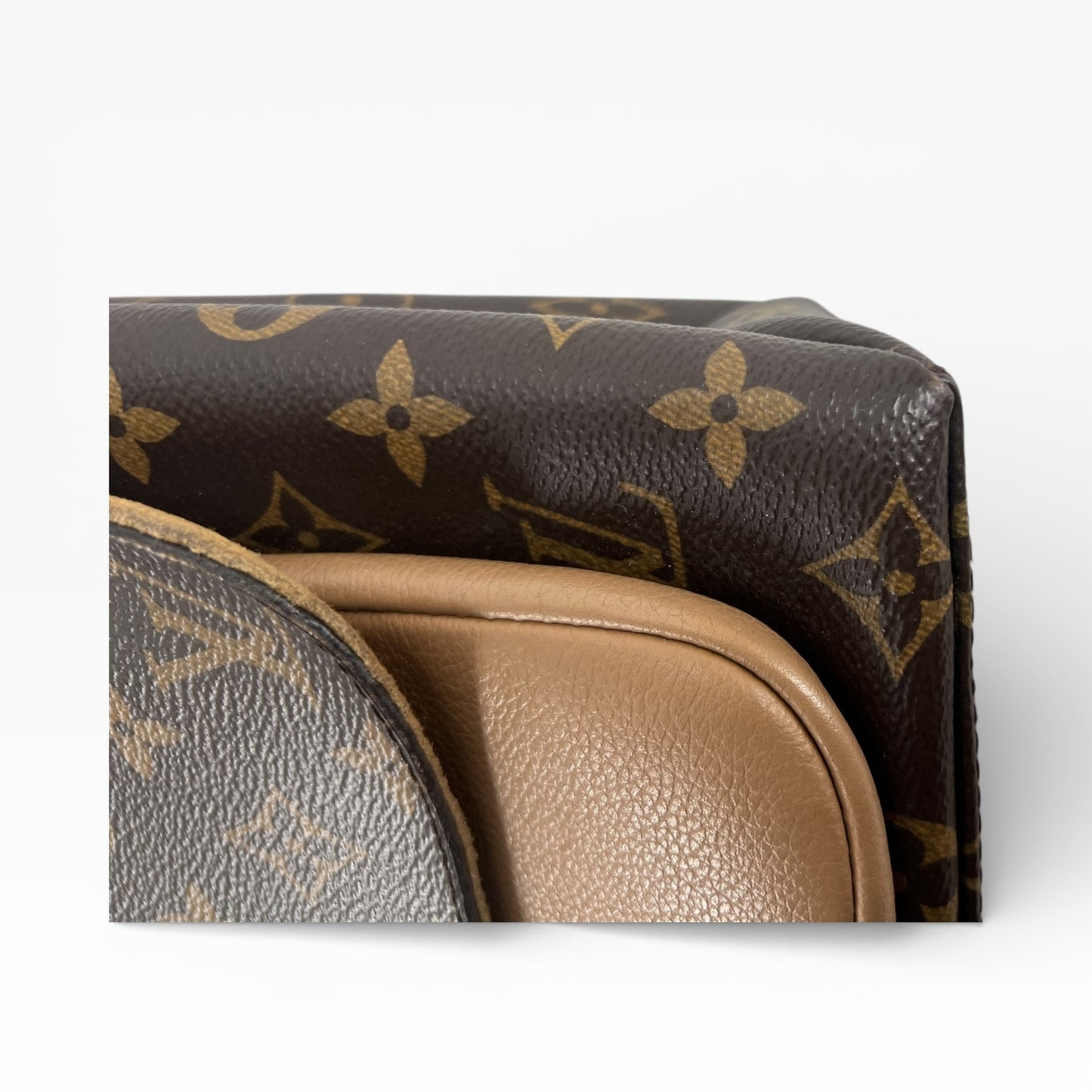 Louis Vuitton Marignan – Monogram Canvas mit beigen Leder