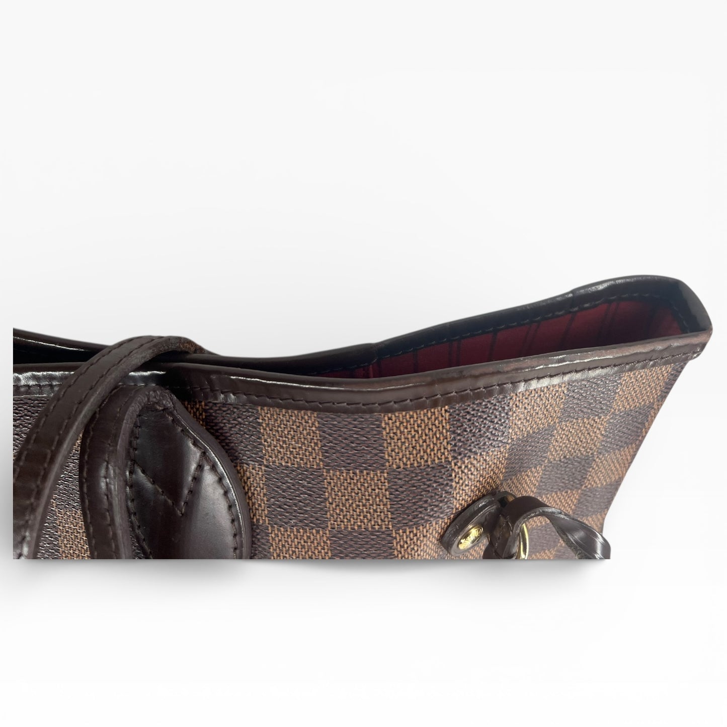 Louis Vuitton Neverfull MM mit Pouch - Damier Ebene