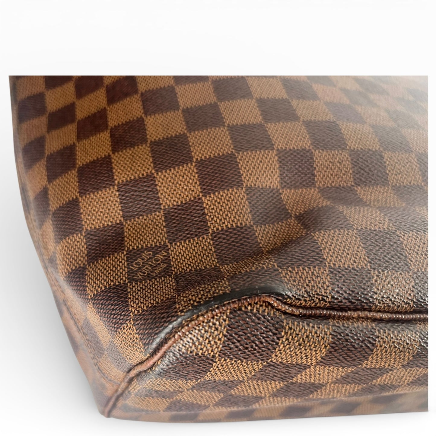 Louis Vuitton Neverfull MM mit Pouch - Damier Ebene