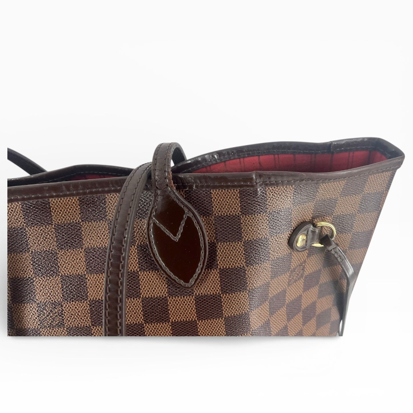 Louis Vuitton Neverfull MM mit Pouch - Damier Ebene