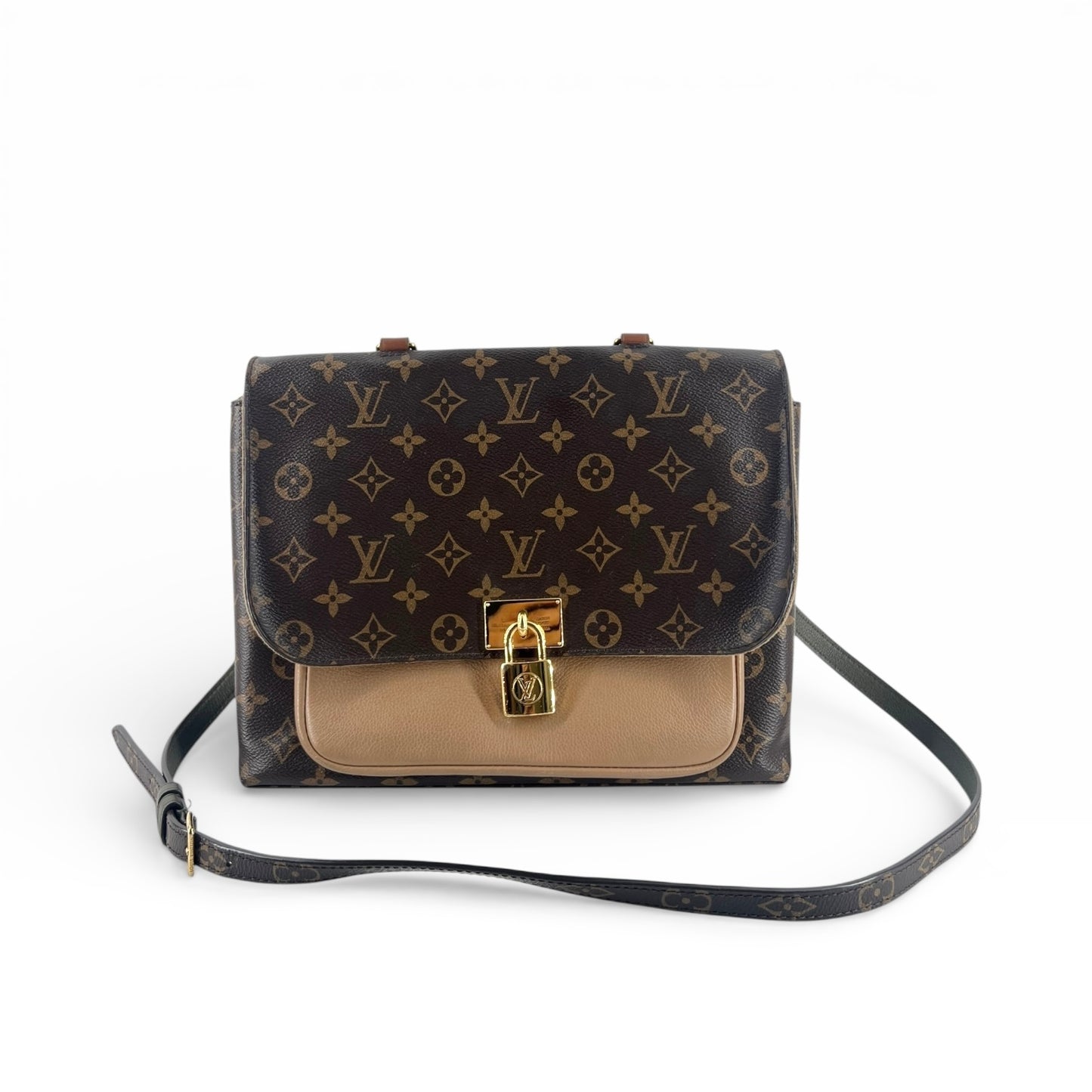 Louis Vuitton Marignan - Monogram Canvad und beiges Leder
