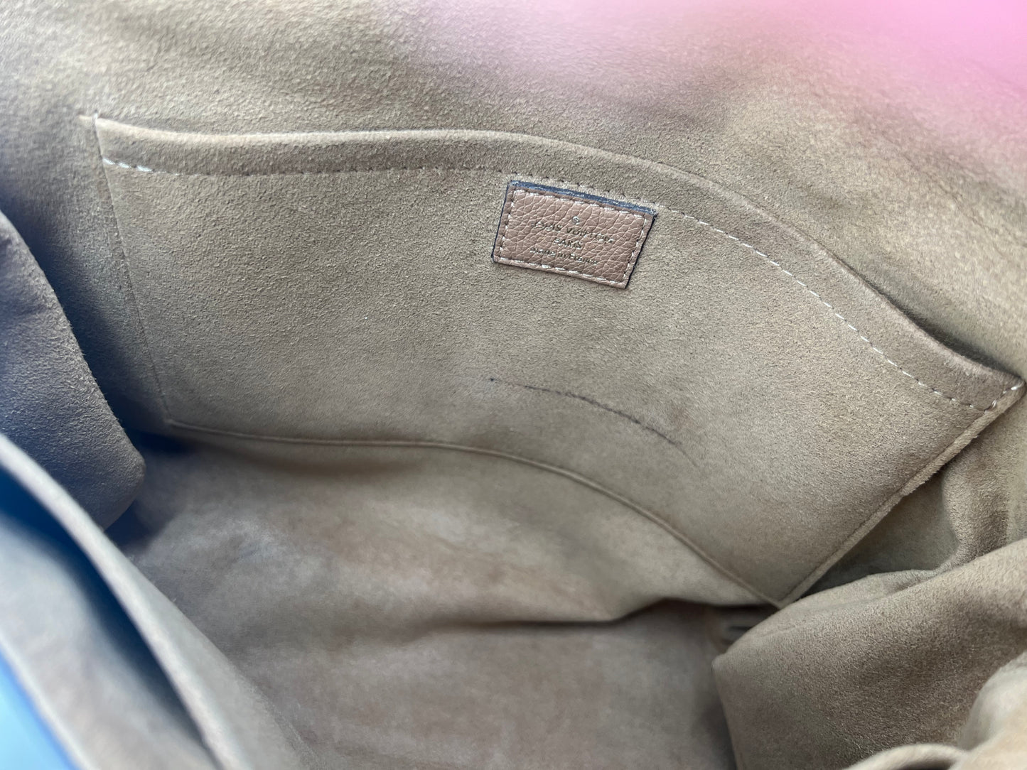 Louis Vuitton Marignan – Monogram Canvas mit beigen Leder