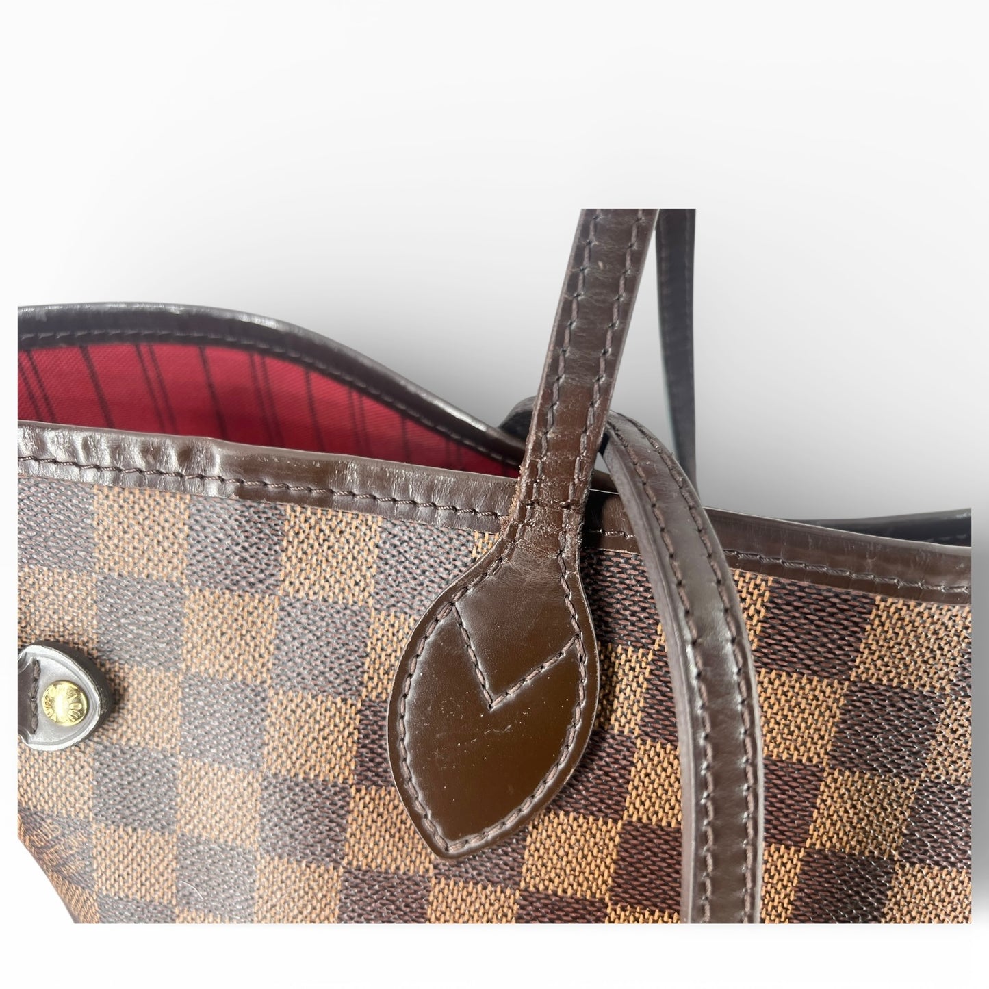 Louis Vuitton Neverfull MM mit Pouch - Damier Ebene