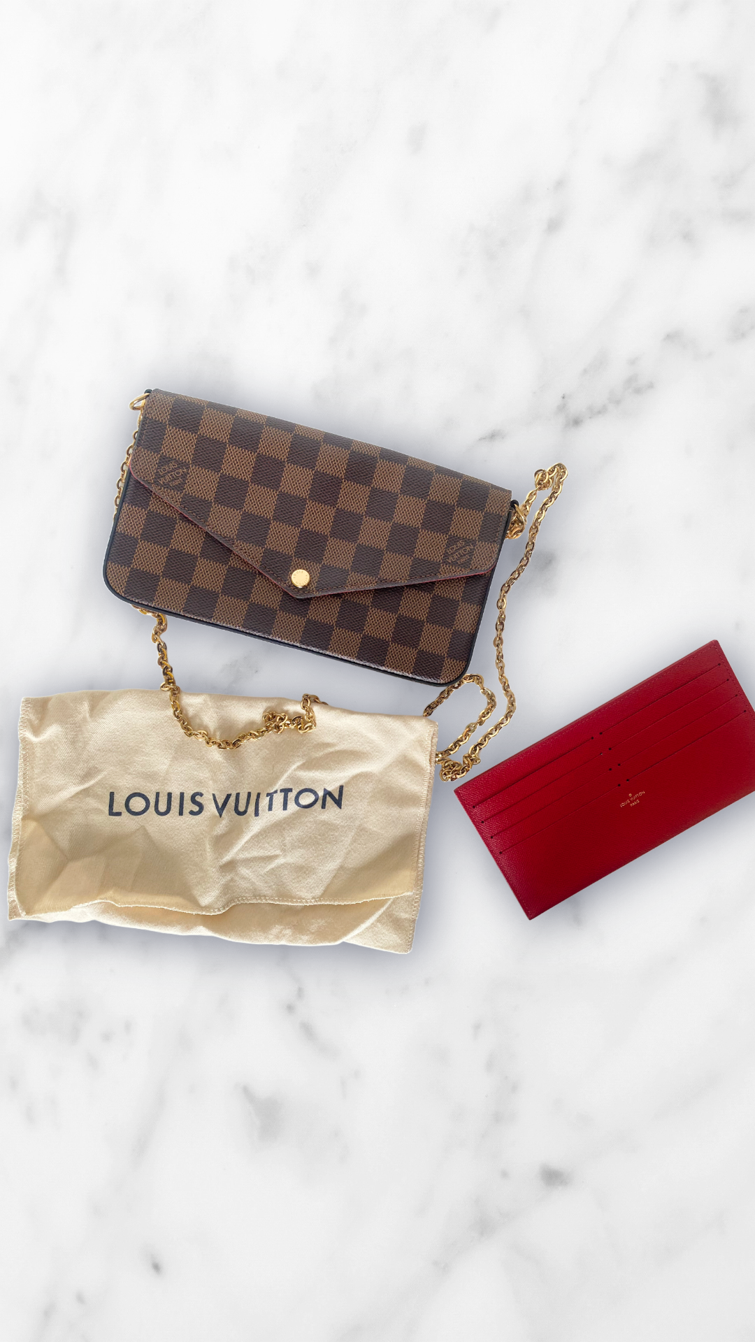 Louis Vuitton Pochette Félicie – Damier Ebene Canvas