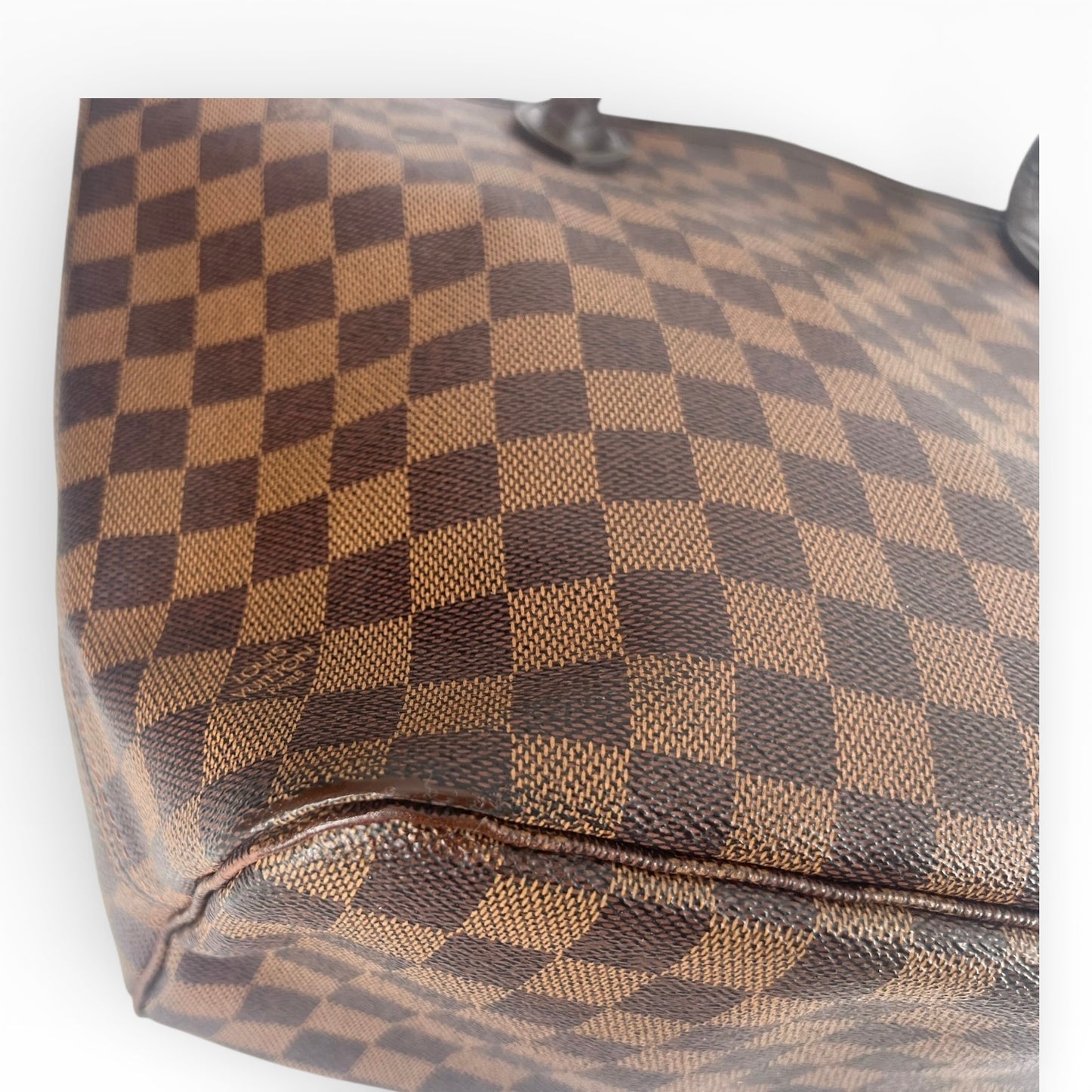 Louis Vuitton Neverfull MM mit Pouch - Damier Ebene