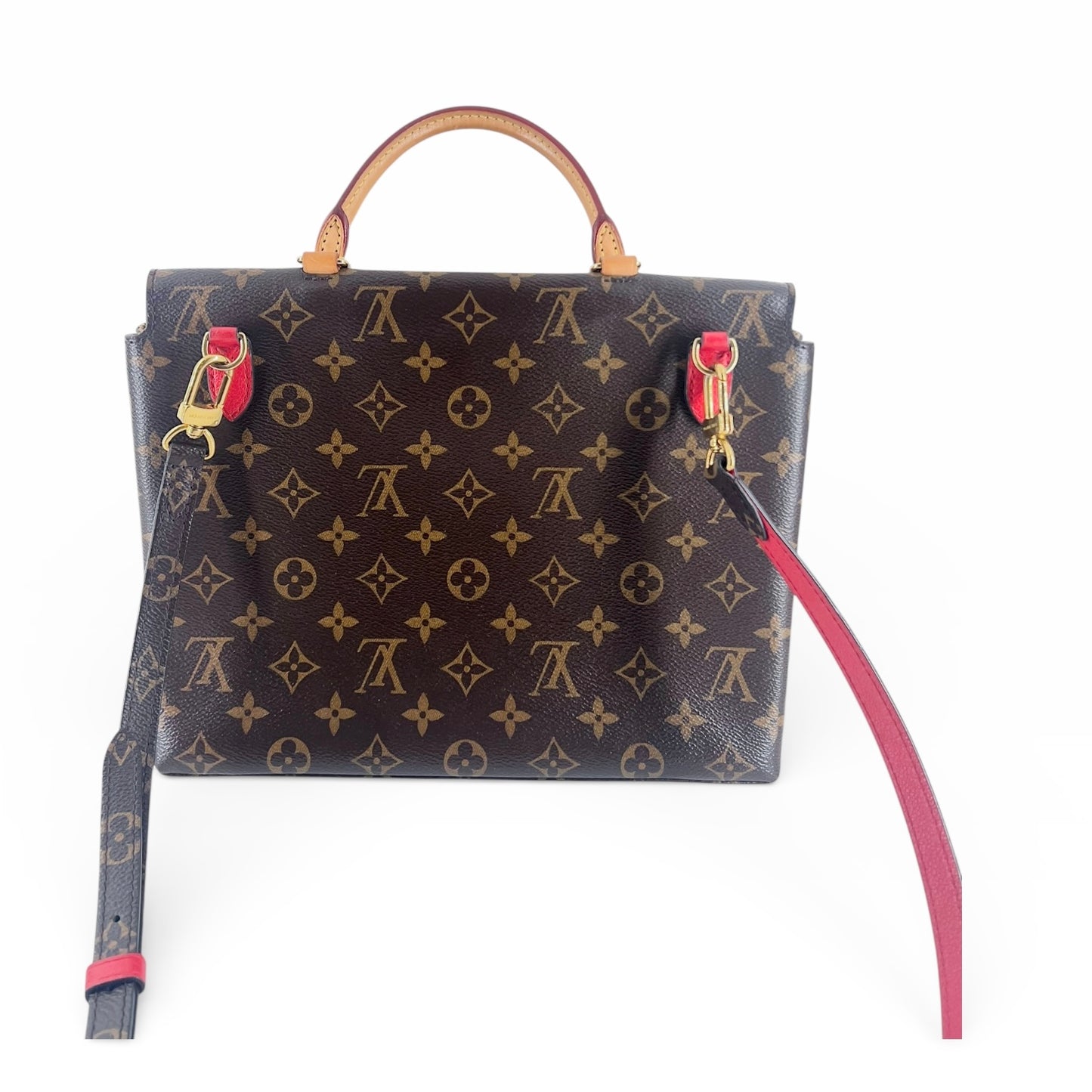 Louis Vuitton Marignan – Monogram Canvas & Rotes Leder